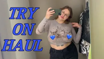 [4K] Transparent Haul in Dressing room| Transparent Wear with Katy #1