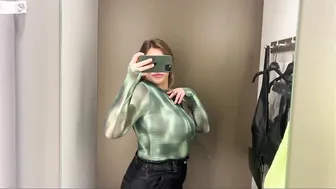 [4K] Transparent Haul in Dressing room| Transparent Wear with Katy #3