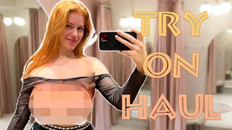 2024 Transparent Try On Haul ???????? See-Through & Braless Vibe at Mall