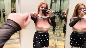 2024 Transparent Try On Haul ♥️♥️♥️♥️ See-Through & Braless Vibe at Mall #2