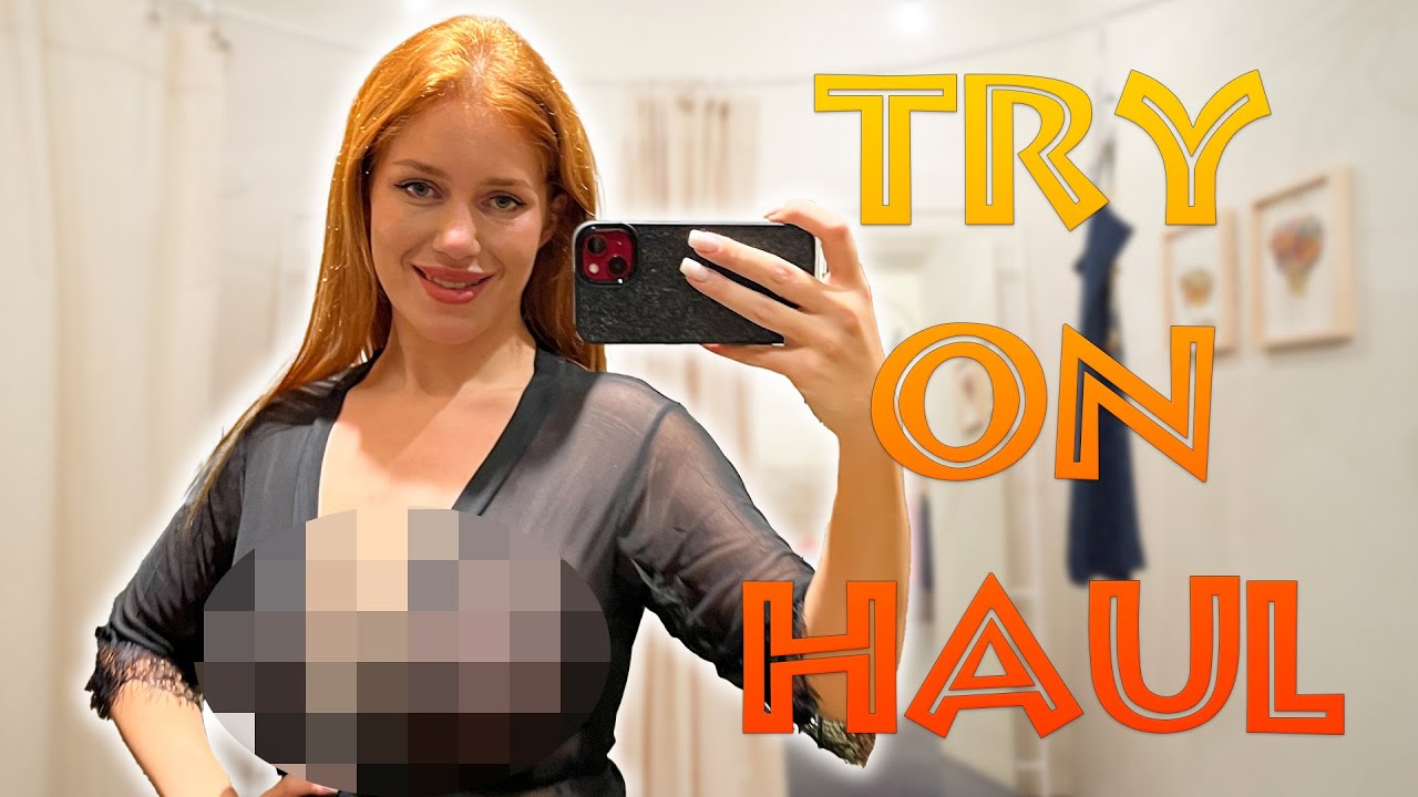 [4K] TRANSPARENT Nightwear Try On Haul with Katy Diamond See-Through