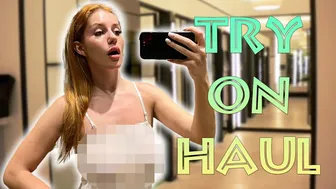 [4K] Transparent Clothes Try On Haul with the Mirror View