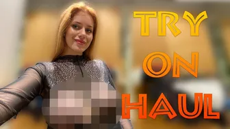 [4K] Transparent Clothes Haul in a Mall | See through Try on