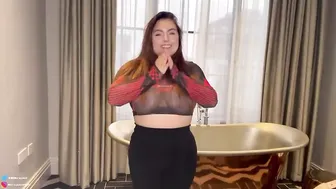 NATALIA REYNOLDS - SHEER SEE THROUGH SHEER TOP TRY ON HAUL #5