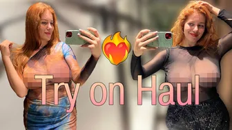 [4K] Tranparent Clothes Try-on Haul | See-through clothing #1