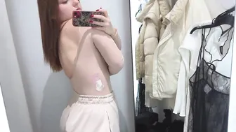 [4K] Transparent Clothes Try-on Haul | Dressing Room Try-On #4