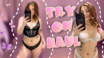 [4K] Transparent lingerie haul | See through Lingerie Try on Haul #1