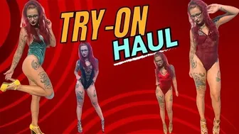 Wet vs Dry Summertime Transparent/Silk Bodysuit Try on Haul with Heels! #wetlook #transparent