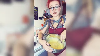 BIRTHDAY SPECIAL!! Baking with Ava!! Baking Cupcakes in Transparent Lingerie! #baking #transparent #2