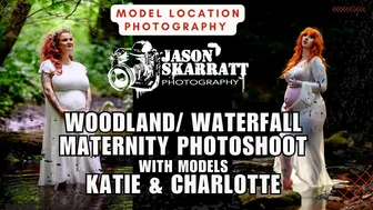 Waterfall Maternity Photoshoot with Models Katie & Charlotte