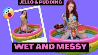 Wet and Messy Jello & Pudding! WAM gunge