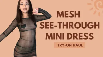 Odds Parker | Mesh See-Through Mini Dress Try-On Haul | Cheeky, 4K