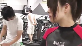 My god, don't say that! Body Paint Models Workout Naked in The Gym #2