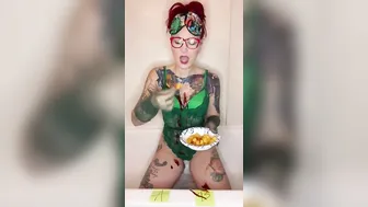 This or That Food Topping Challenge in Poison Ivy Cosplay! WAM! #mukbang #3