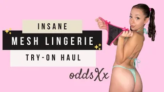 Odds Parker | Insane Mesh Lingerie Try-On Haul | See-Through, Cheeky, Thong, 4K