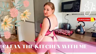 CLEAN THE KITCHEN IN SEXY LINGERIE #1