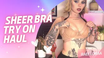 *Sexy* Sheer bra try on Haul [4K]