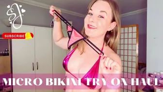 MICRO BIKINI TRY ON HAUL - ALL PINK!