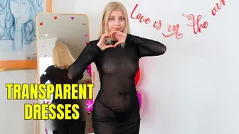 4K TRANSPARENT Dresses TRY ON with Mirror View! | Emili TryOn #1