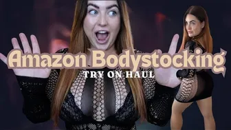 NATALIA REYNOLDS - AMAZON SHEER TRANSPARENT MESH BODYSTOCKING DRESS TRY ON HAUL