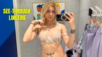 [4K] Transparent Lingerie Try on Haul | No Bra Sheer Outfits (2024) | See Through Try On Haul