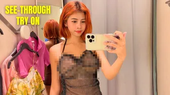 See-Through Try On Haul | Transparent Lingerie and Clothes | Try-On Haul At The Mall #1