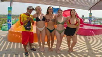 Lifeguard wanted photos with the pretty girls! ????