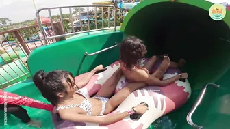 ladyboys try the waterslide #3