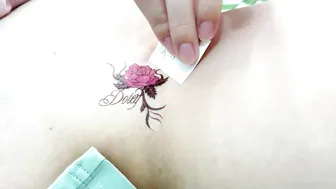 Temporary Tattoo Art: Butterfly and Rose Designs #2