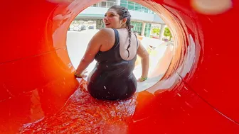 Big Girls try the Kids Slides! ????????