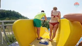 Almost FAIL on the Kamikaze Waterslide at Terme Olimia Slovenia #2