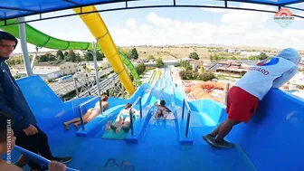 Slippery Mat Slide at Aquapark Nessebar Bulgaria #3