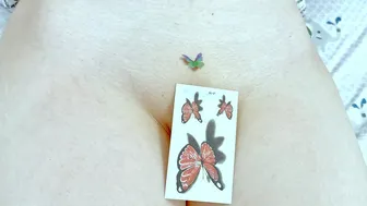 Get perfect-looking temporary green butterfly tattoo stickers every time #1