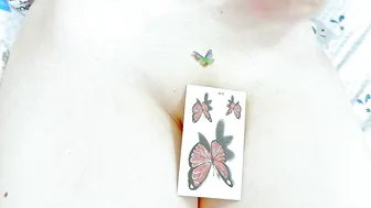 Get perfect-looking temporary green butterfly tattoo stickers every time #4