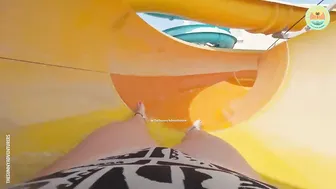 This waterslide gives you the BIGGEST wedgie of your life! ♥️♥️ #4