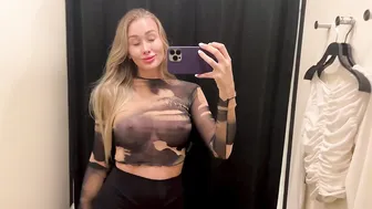 [4K] Transparent Clothing Try-on Haul with Hillary | See through clothes #3