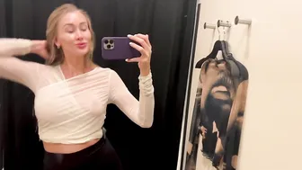 [4K] Transparent Clothing Try-on Haul with Hillary | See through clothes #4