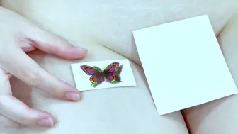 Creative Temporary Art: Purple Butterfly Sticker Tattoos