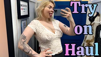 4K | Try On Haul | See through Clothing l Transparent shopping At the mall