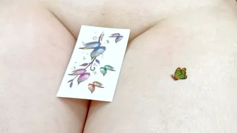 Stunning Temporary Green Butterfly Tattoo Sticker Ideas #1