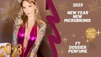 New Year's Eve Micro Bikini Try-On Haul | 1 Week Postpartum! (2022/2023) ft. Dossier Perfume