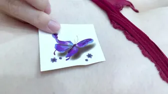 Enchanting Purple Butterfly Temporary Tattoo Designs