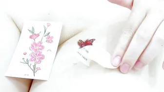 Create stunning looks with temporary red butterfly tattoo stickers #4