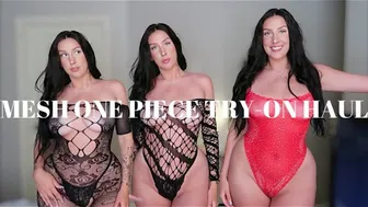 sexy mesh one piece try-on haul!