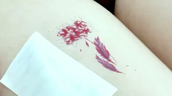 Feather and Flower Temporary Tattoos: A Winged and Floral Ode to Fantasy