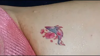 #014 How to make temporary tattoo cute dolphin