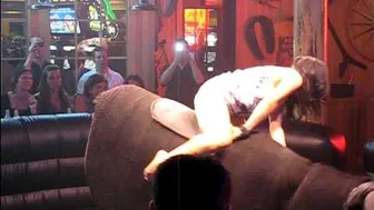 Sexy girl riding mechanical bull at Gilley's Vegas 2010 #1