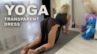 Yoga in a TRANSPARENT DRESS ♥️♥️ Emily Lu #1