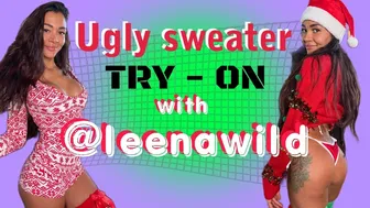 Ugly Sweater TRY ON | SHEER thigh high review