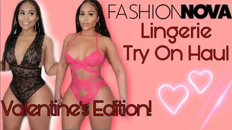 FASHION NOVA LINGERIE TRY ON HAUL | VALENTINES / GALENTINES DAY FITS ❤️ #1